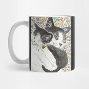 Mother and baby cat art Mug